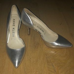 Anne Klein silver high heels
